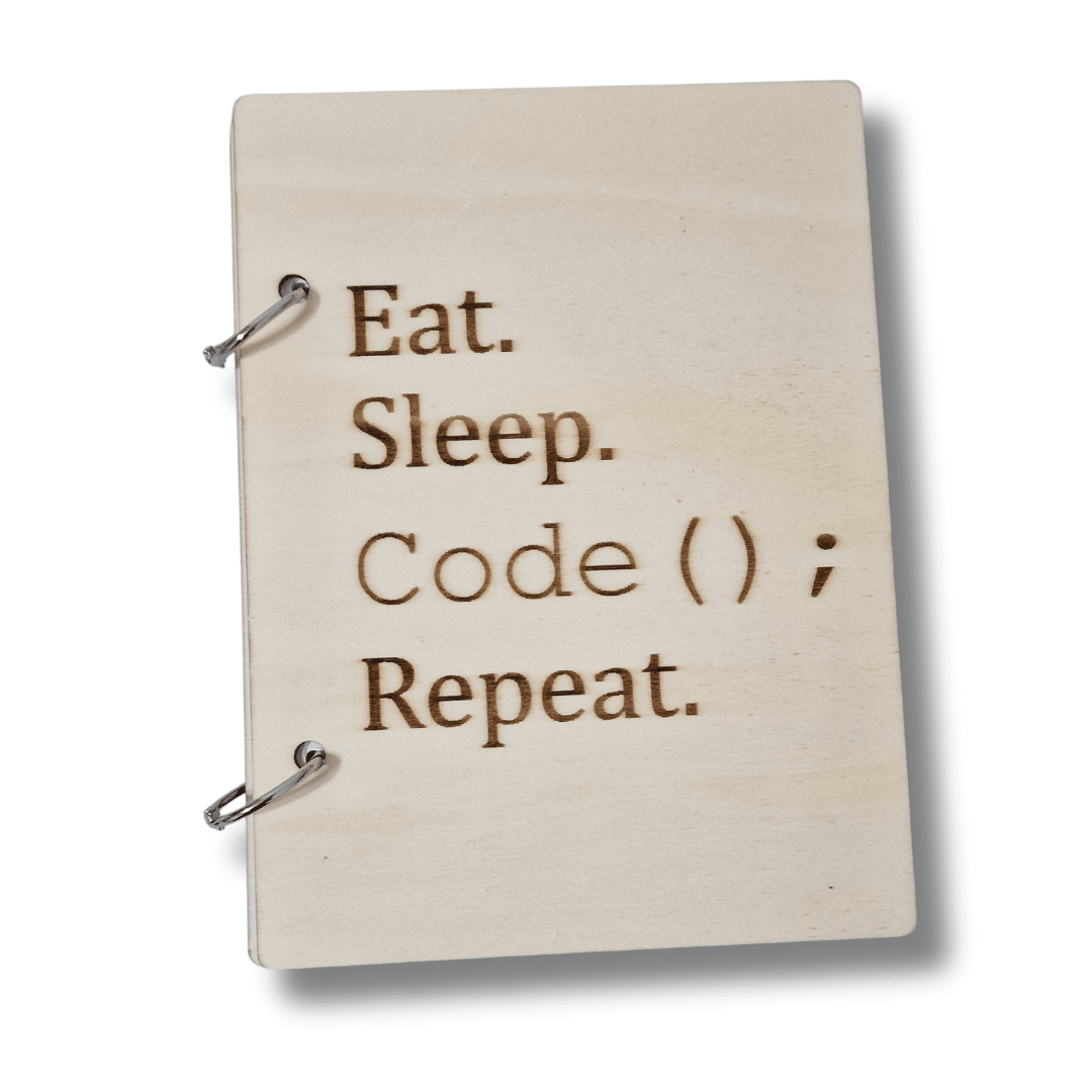 Agendă reîncărcabilă pentru programatori - ”Eat. Sleep. Code. Repeat” - CadoArt