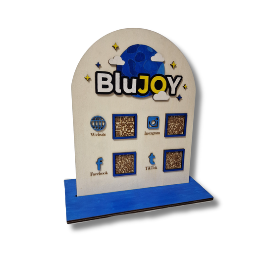 Display business de expoziție cu cod QR