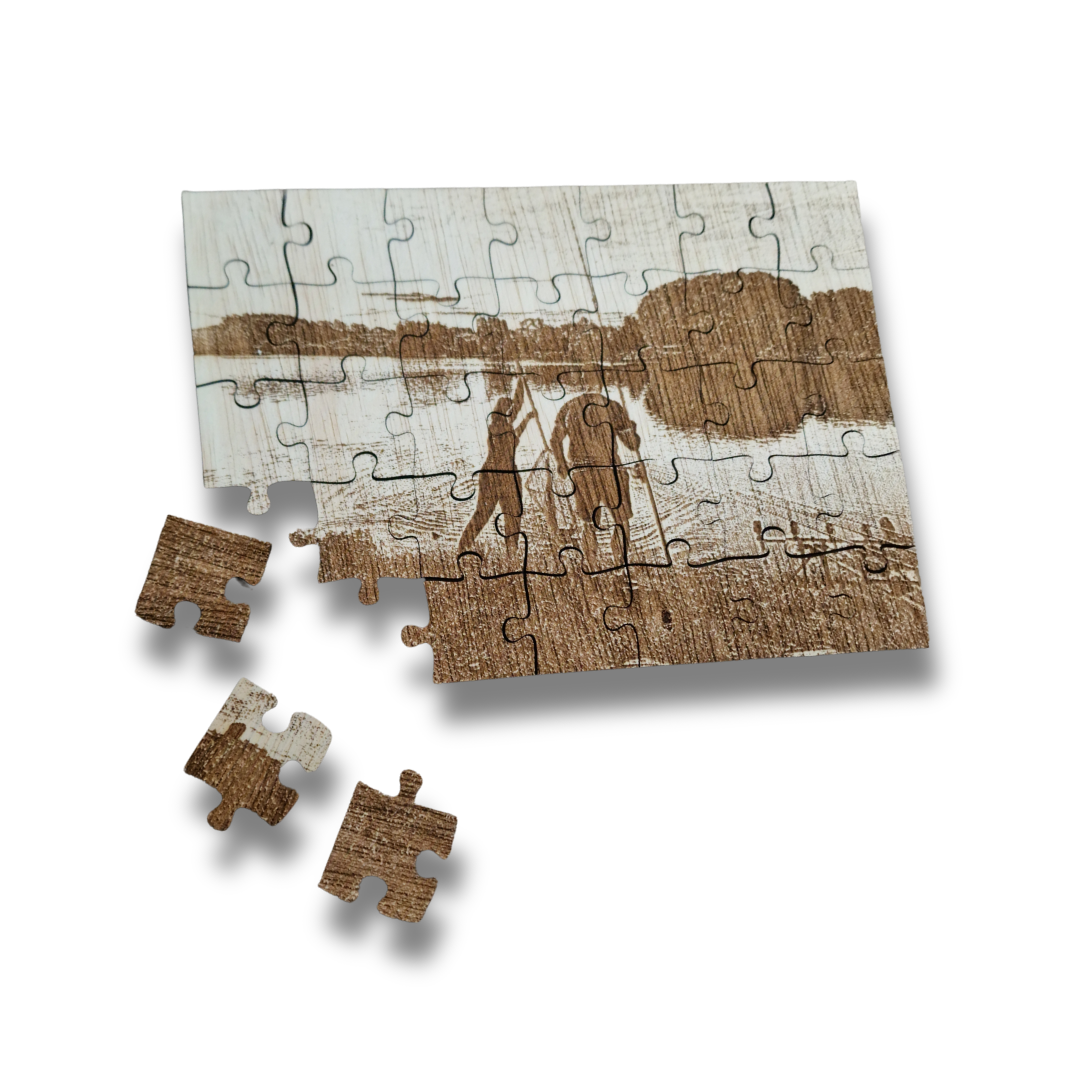 puzzle din lemn personalizat cu fotografie prin fotogravura