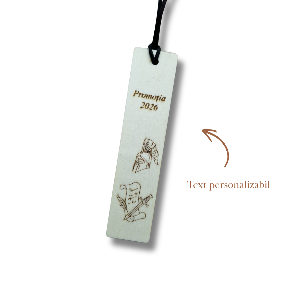 Semn de carte din lemn pentru profesorii de istorie