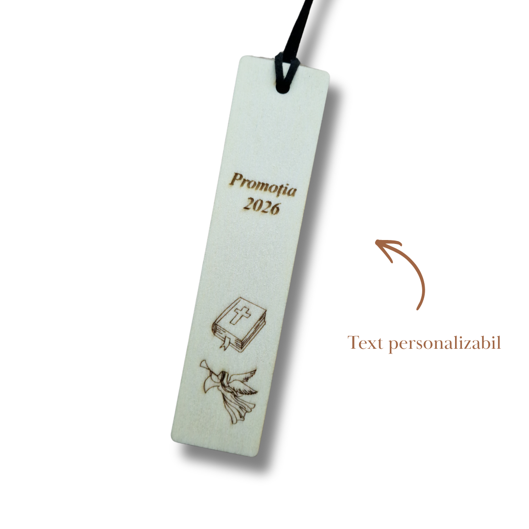 Semn de carte din lemn pentru profesorii de religie