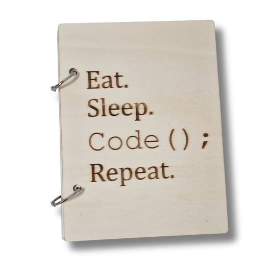 Agendă reîncărcabilă pentru programatori - ”Eat. Sleep. Code. Repeat” - CadoArt