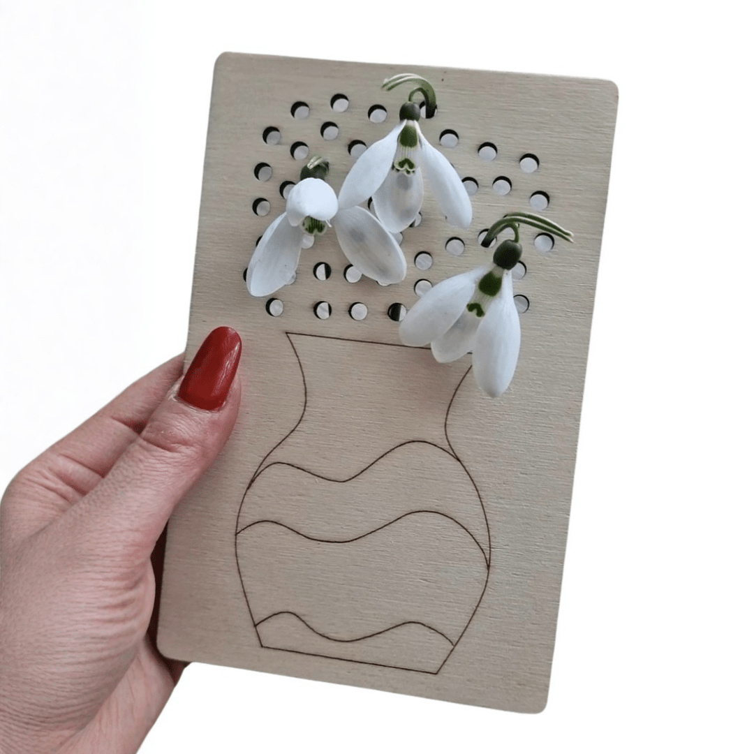 Bază din lemn pentru cules flori (flower picking) - CadoArt