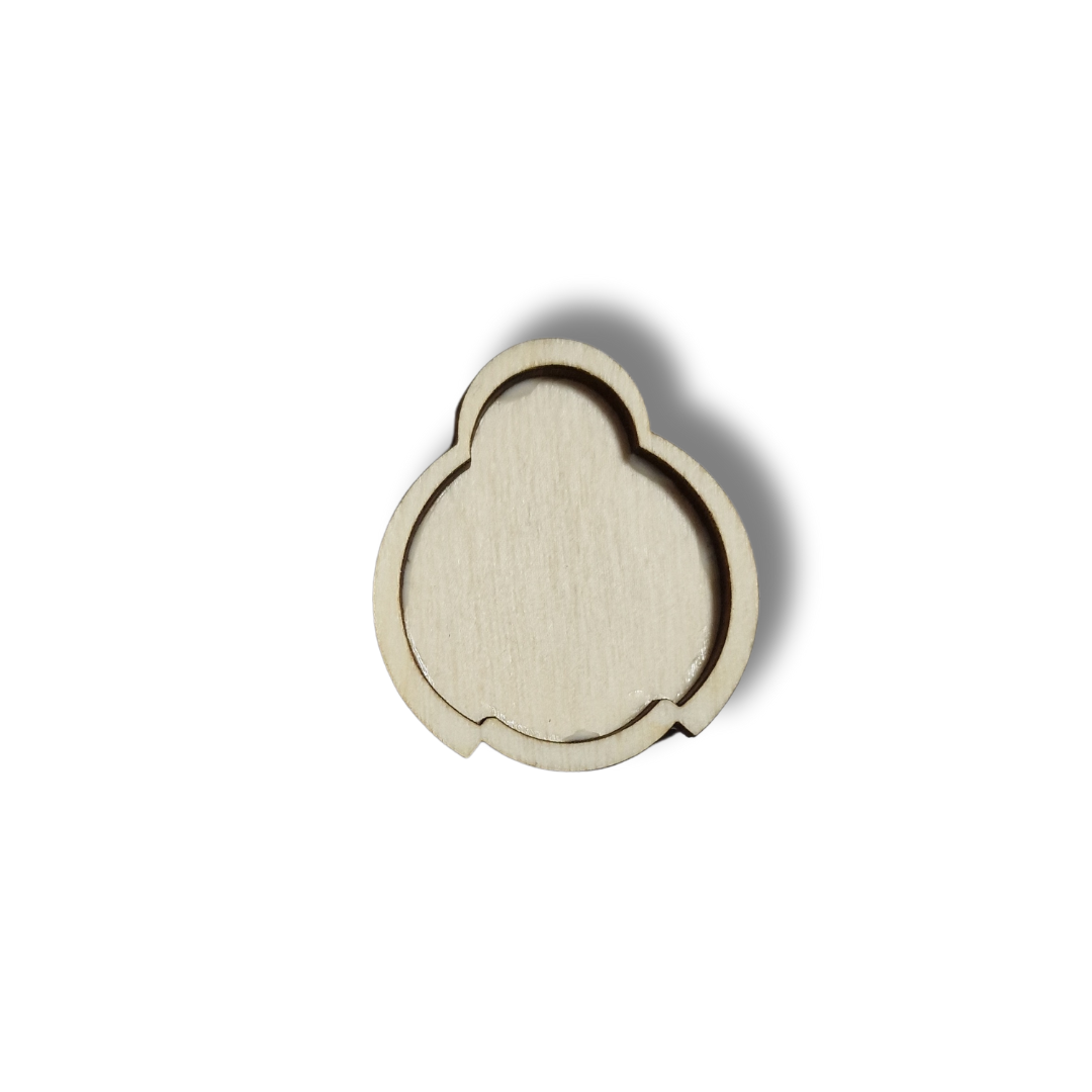 blank martisor 3D - 4cm - buburuza gargarita