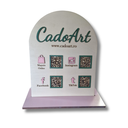 Display business de expoziție cu cod QR
