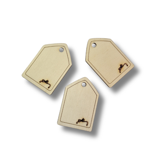 Set 4 etichete din lemn pentru cadouri