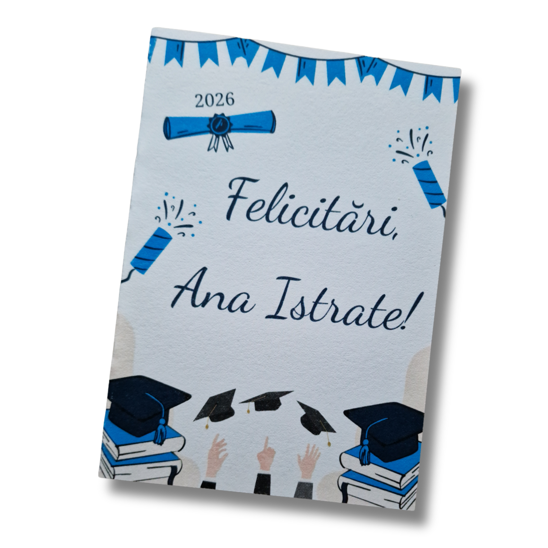 Felicitare personalizabilă pentru absolvire