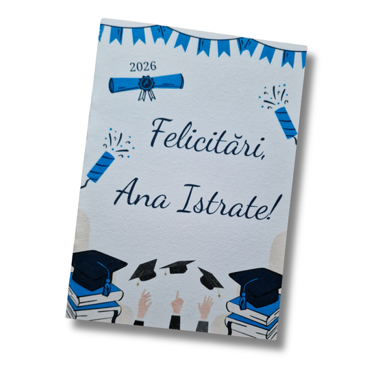 Felicitare personalizabilă pentru absolvire