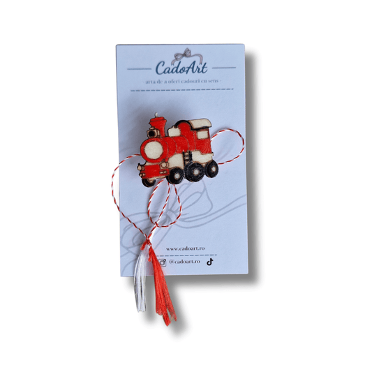 Mărțișor Broșă Handmade pentru Pasionații de Călătorii – Trenuleț - CadoArt