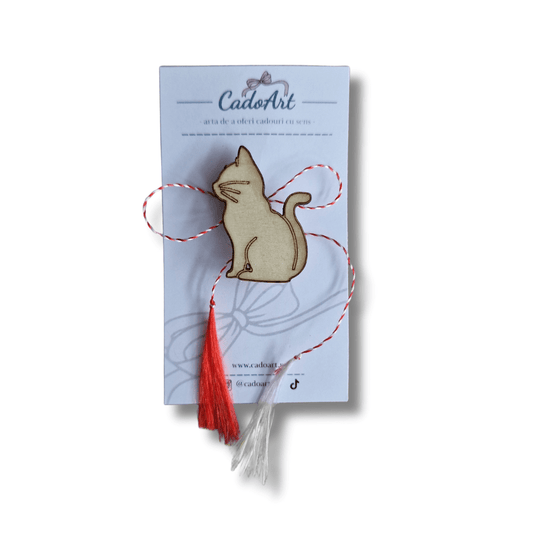 Mărțișor handmade pisică - CadoArt