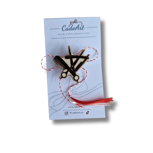 Mărțișor tip Broșă pentru Hair Stylist și Barber - CadoArt