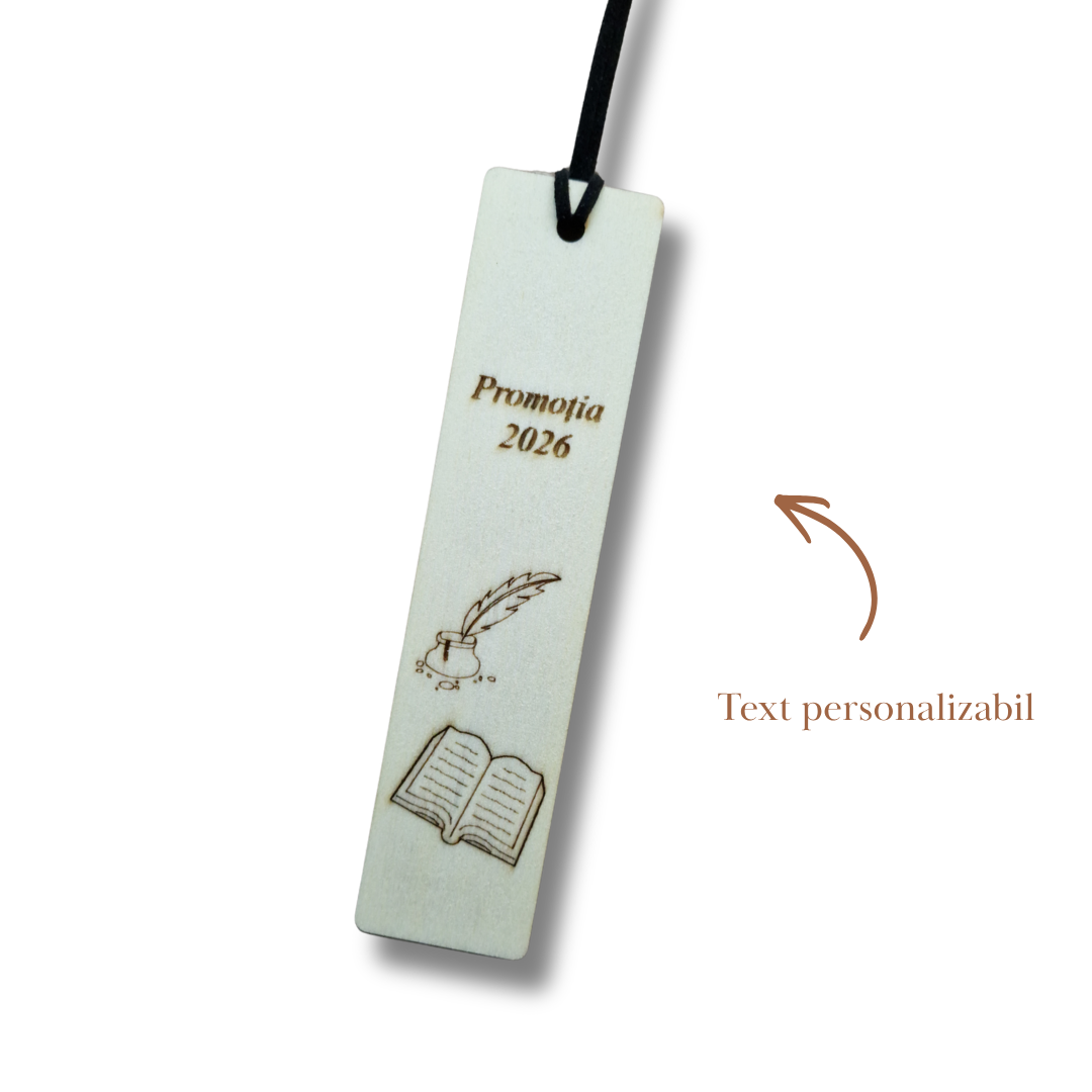 Semn de carte din lemn pentru diriginte, învățătoare sau profesorii de limba română
